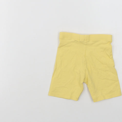 George Girls Yellow  Cotton Compression Shorts Size 2-3 Years  Regular