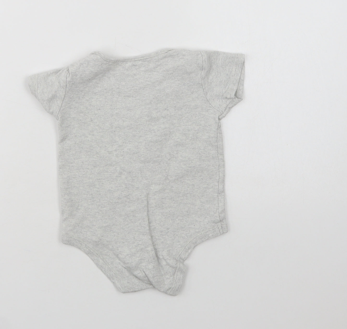 TU Baby Grey  Cotton Babygrow One-Piece Size 12-18 Months  Snap - Dino