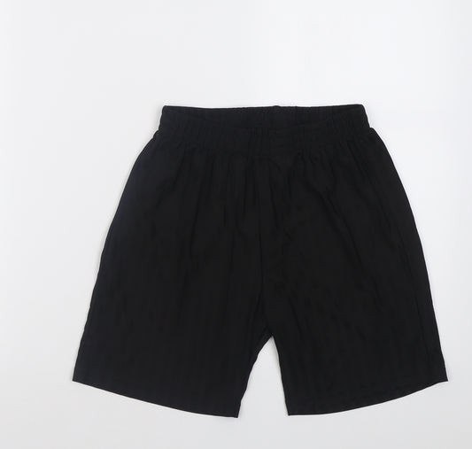 F&F Boys Black Striped Polyester Sweat Shorts Size 9-10 Years  Regular  - School Wear