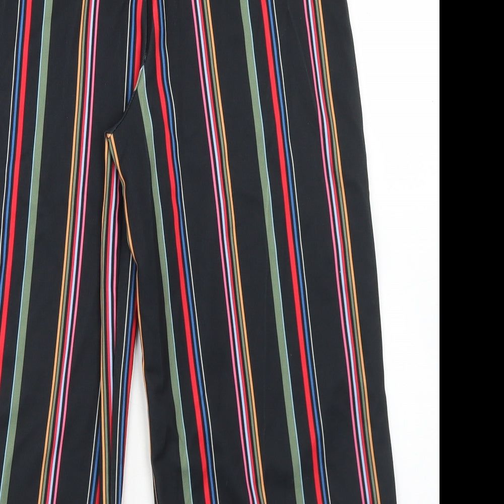 915 Generation Girls Black Striped Polyester Cropped Trousers Size 14-15 Years  Regular