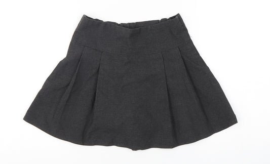 F&F Girls Grey  Polyester Pleated Skirt Size 5-6 Years  Regular