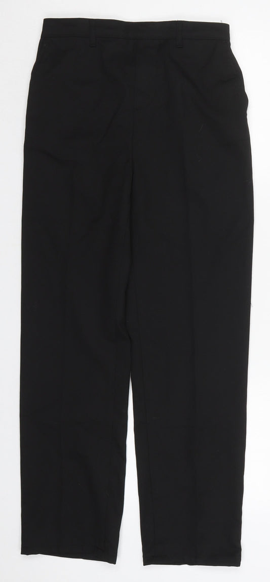 Studio Boys Black  Polyester Dress Pants Trousers Size 11-12 Years  Regular