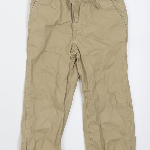 Gap Boys Brown  Cotton Capri Trousers Size 4 Years  Regular Tie