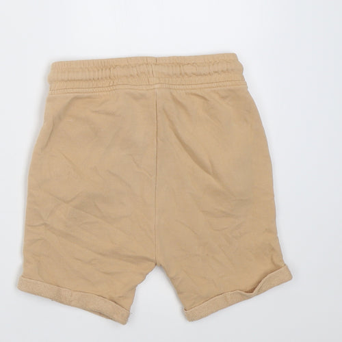 George Girls Beige  Cotton Sweat Shorts Size 4-5 Years  Regular Tie