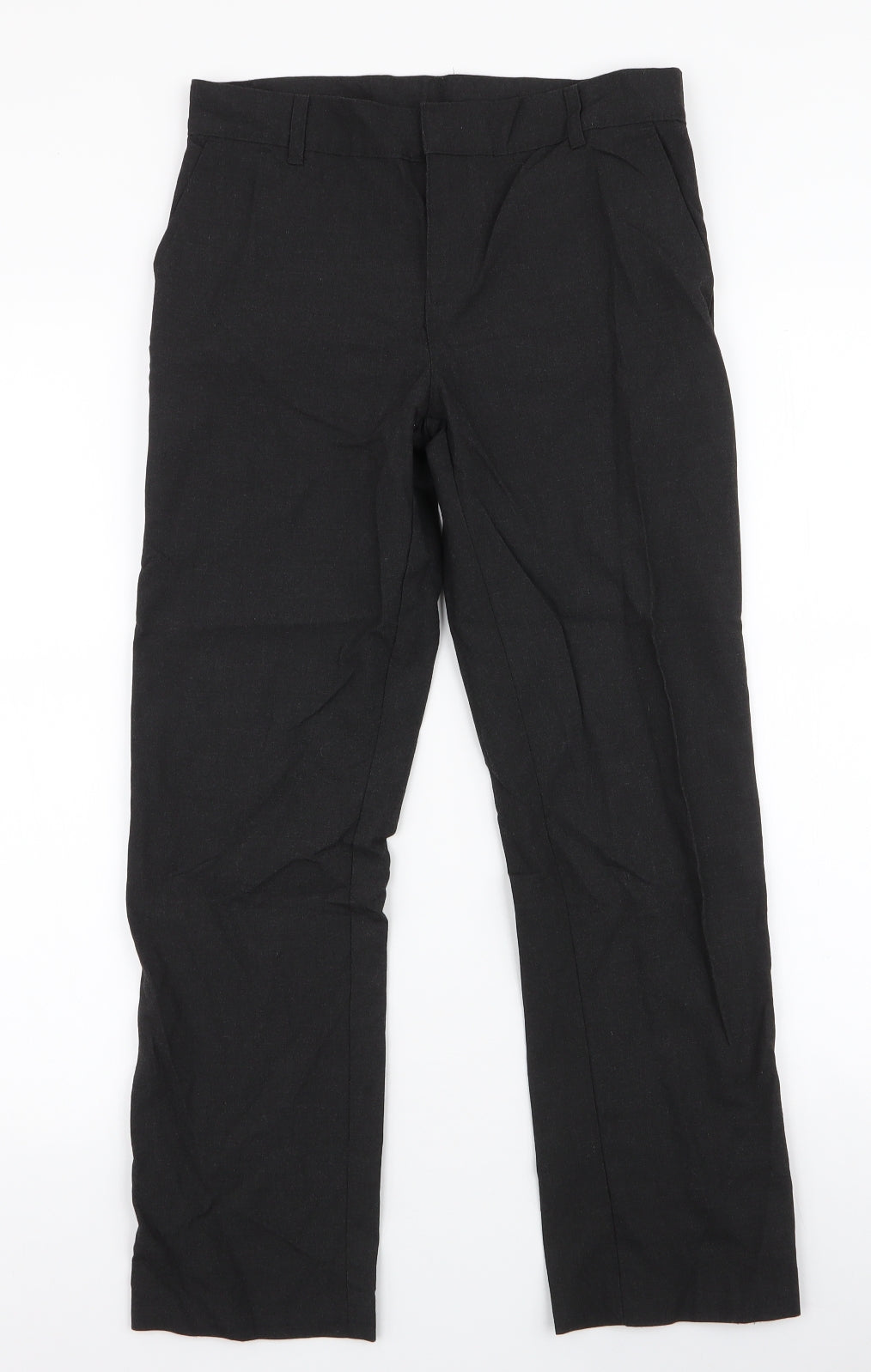 Marks and Spencer Boys Grey  Polyester Dress Pants Trousers Size 11-12 Years  Regular Zip