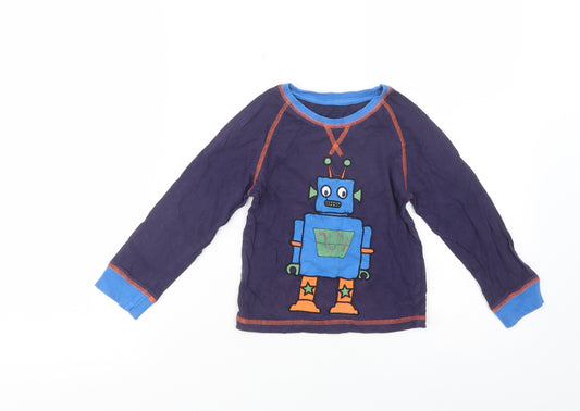 Dunnes Stores Boys Blue  Cotton  Pyjama Set Size 3-4 Years  Pullover - Robot
