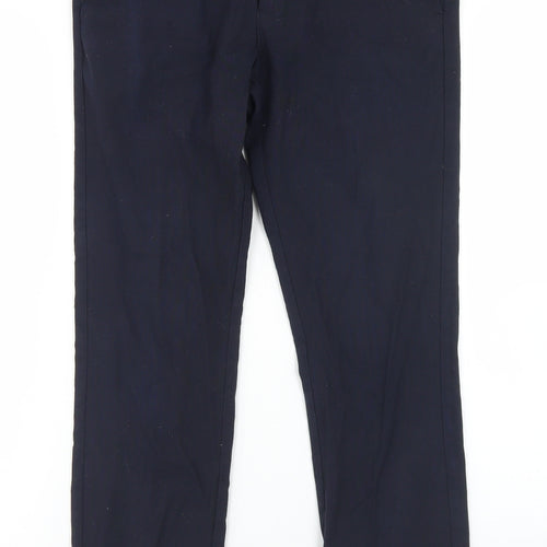 Topman Mens Blue  Polyester Dress Pants Trousers Size 30 in L27 in Regular Hook & Eye - Short