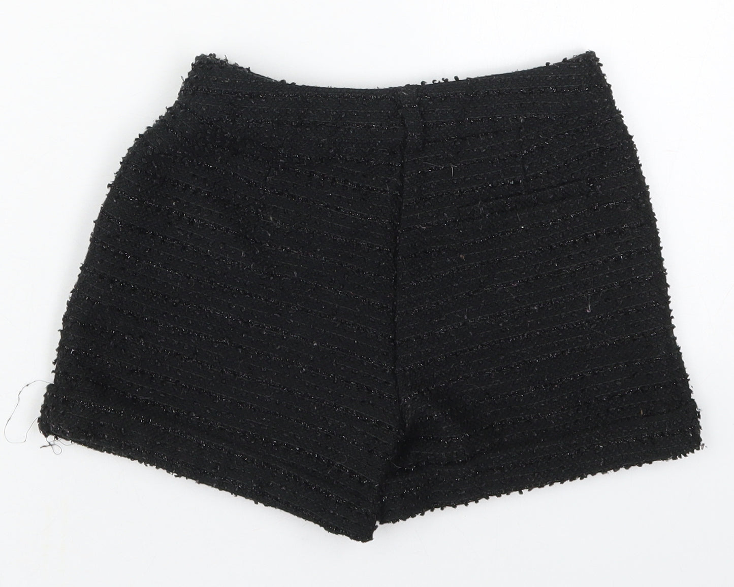 George Girls Black  Polyester Mom Shorts Size 6-7 Years  Regular Hook & Eye