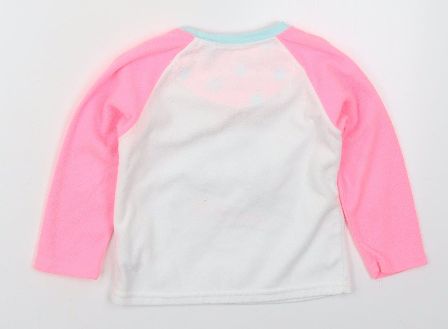 Primark Girls Pink Colourblock Polyester Top Pyjama Top Size 2-3 Years  Pullover - Magical Unicorn