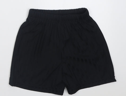 Matalan Boys Black Striped Polyester Sweat Shorts Size 6 Years  Regular Tie - School Wear