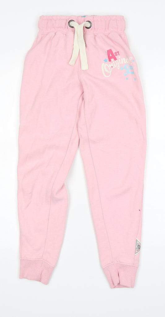 NEXT Girls Pink  Polyester Sweatpants Trousers Size 10 Years  Regular Drawstring