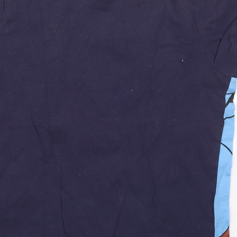 Tesco Boys Blue Solid Cotton  Pyjama Top Size 5-6 Years  Pullover - Aladdin