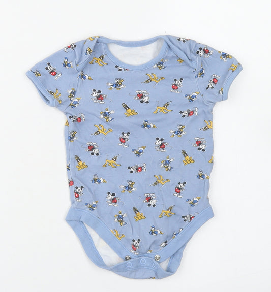 George Boys Blue Geometric Cotton Romper One-Piece Size 12-18 Months  Snap - Mickey and Friends