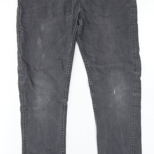 Matalan Boys Grey  Cotton Skinny Jeans Size 13 Years  Regular Button