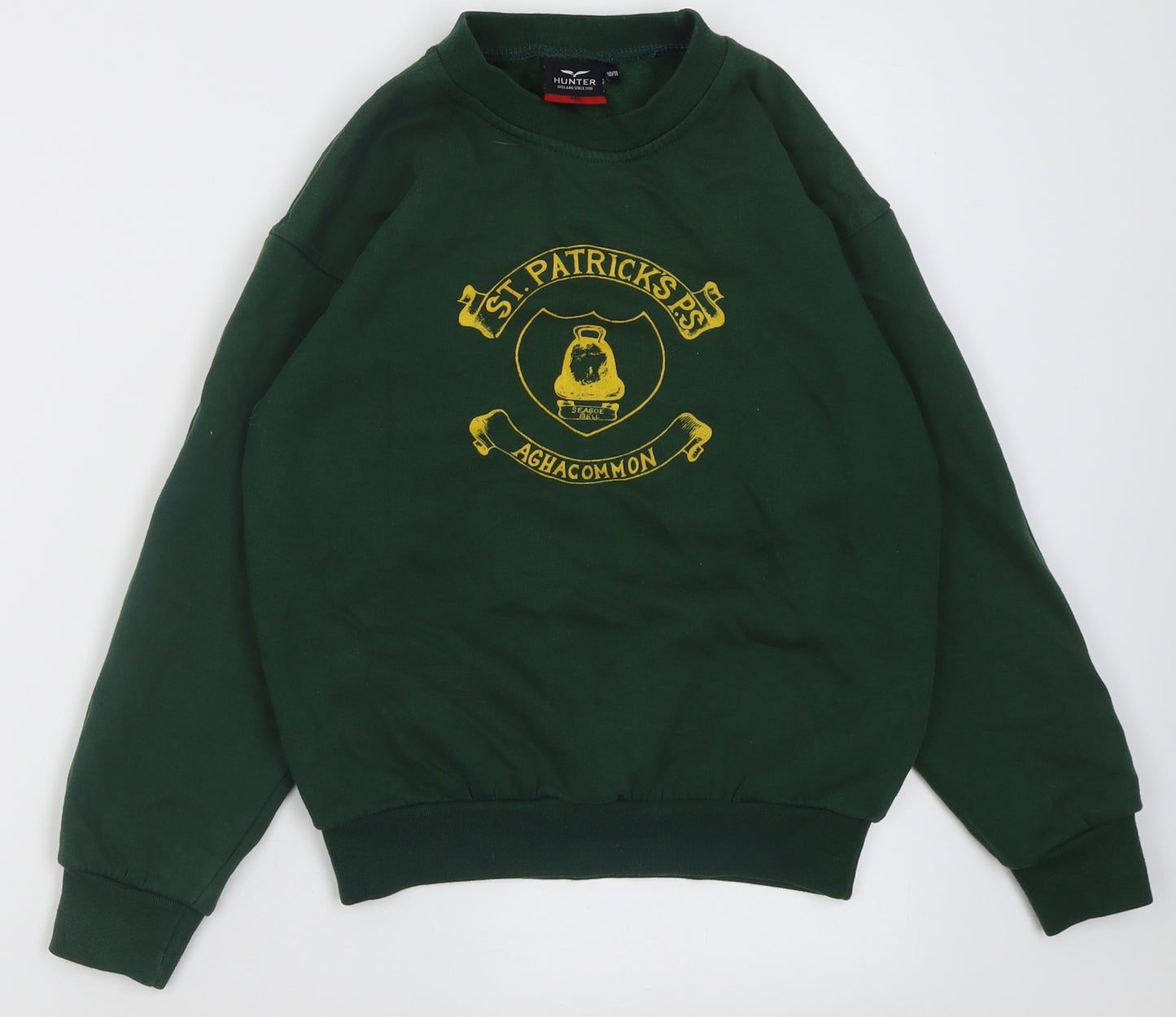 Hunter Boys Green  Cotton Pullover Sweatshirt Size 10-11 Years  Pullover - St Patricks P.s Aghacommon