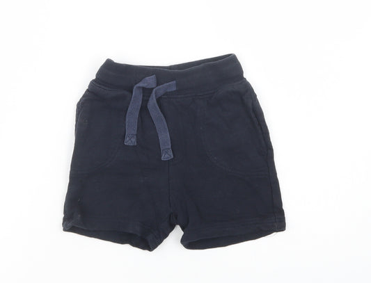 NEXT Girls Blue  Cotton Sweat Shorts Size 2-3 Years  Regular Drawstring