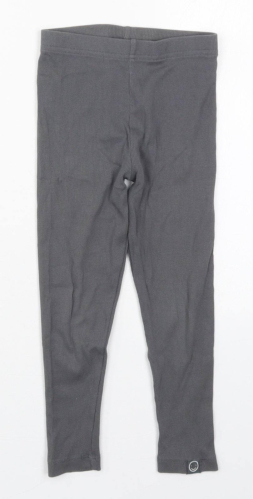 George Girls Grey  Cotton Carrot Trousers Size 5-6 Years  Regular