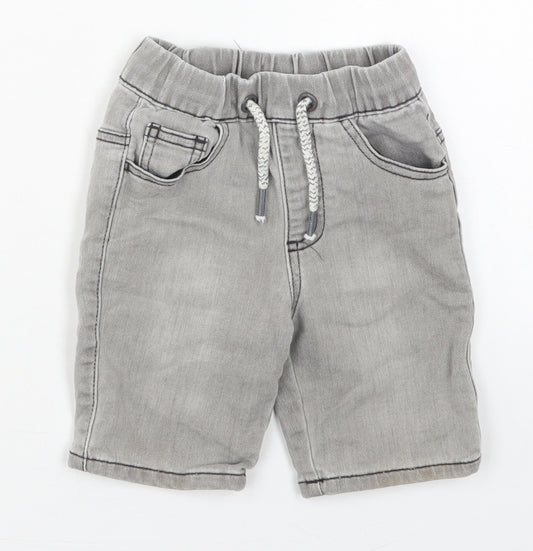 Dunnes Boys Grey  Cotton Bermuda Shorts Size 2-3 Years  Regular Drawstring