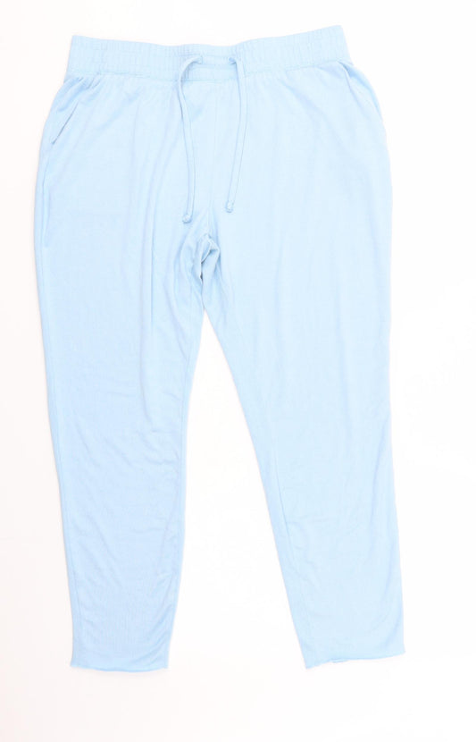 Dunnes Stores` Womens Blue  Polyester  Lounge Pants Size L  Drawstring
