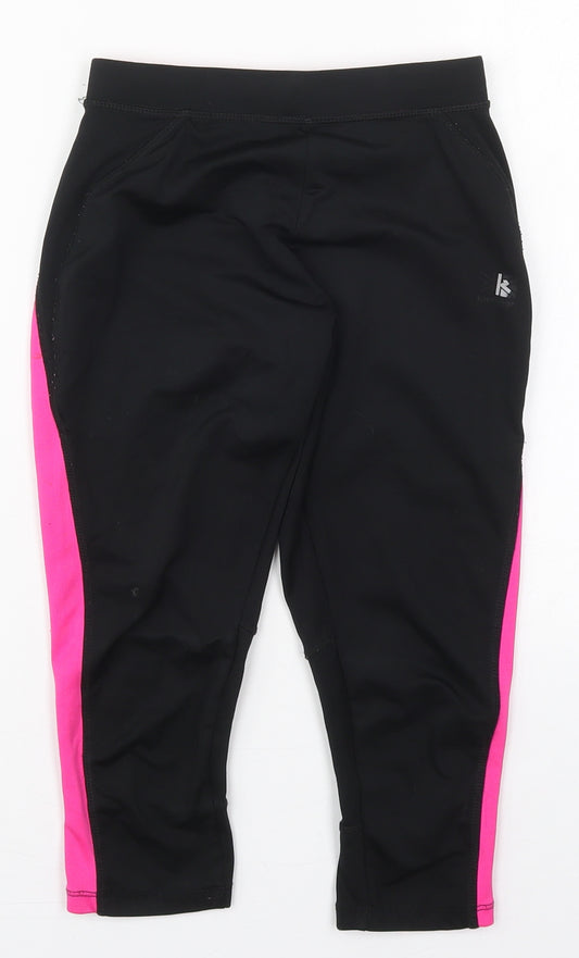 Karrimor Girls Black  Polyester Cropped Trousers Size 13 Years  Regular  - Pink