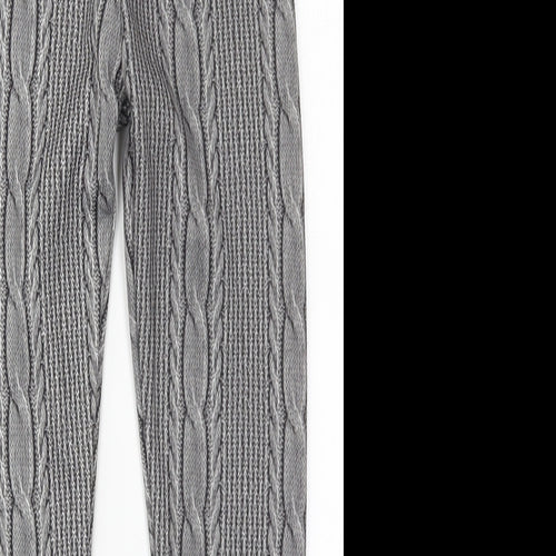 B&Q Kids Girls Grey  Cotton Carrot Trousers Size 12 Years  Regular  - Knitted Pattern