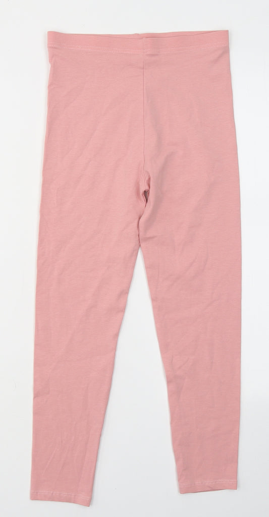 George Girls Pink  Cotton Jegging Trousers Size 10-11 Years  Slim  - Leggings