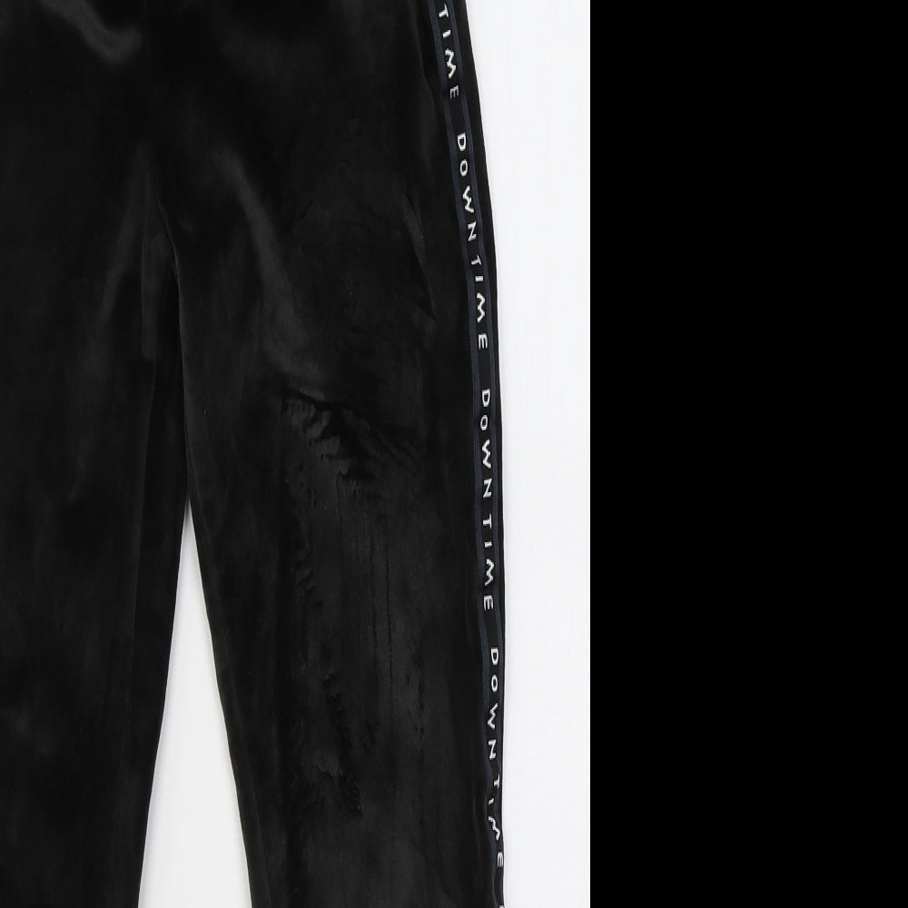 NEXT Girls Black  Polyester Jogger Trousers Size 9 Months  Regular