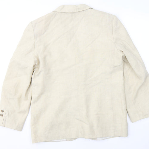 Anne Brooks Womens Beige   Jacket Blazer Size 14  Button