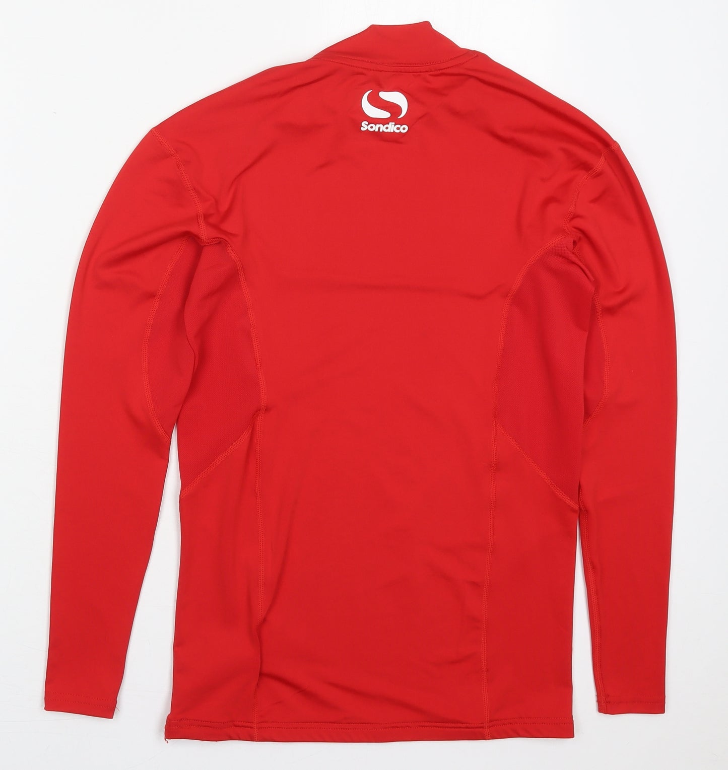 Sondico Mens Red  Polyester Basic T-Shirt Size M Mock Neck Pullover