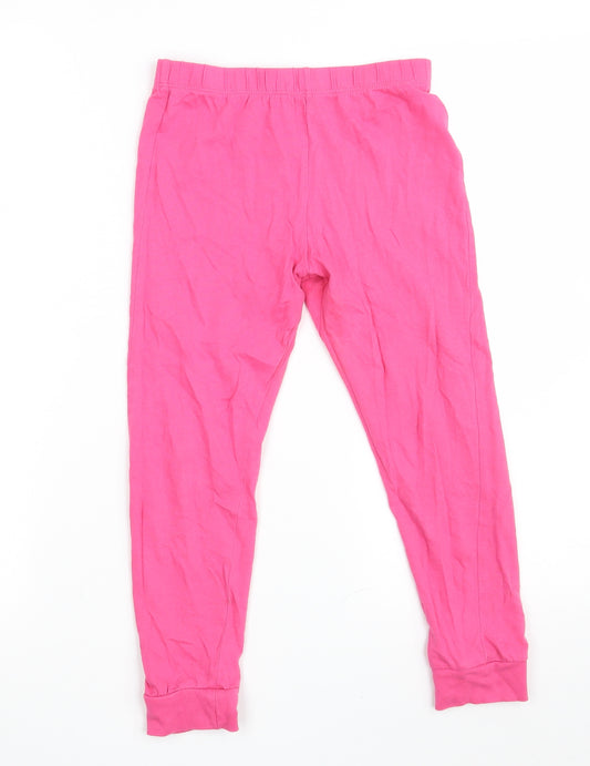 F&F Girls Pink  Cotton Carrot Trousers Size 7-8 Years  Slim