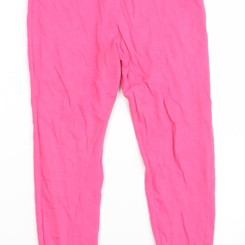 F&F Girls Pink  Cotton Carrot Trousers Size 7-8 Years  Slim