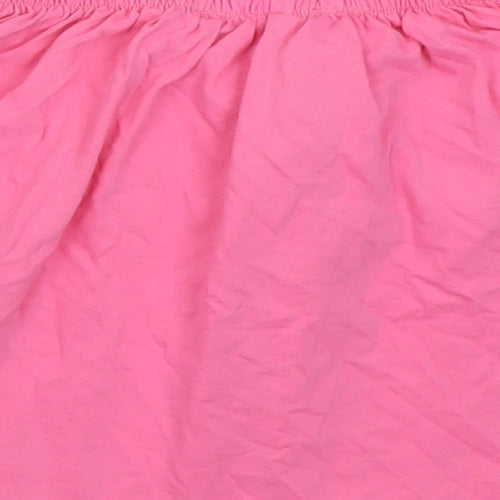 H&M Girls Pink  Cotton A-Line Skirt Size 6-7 Years  Regular Pull On