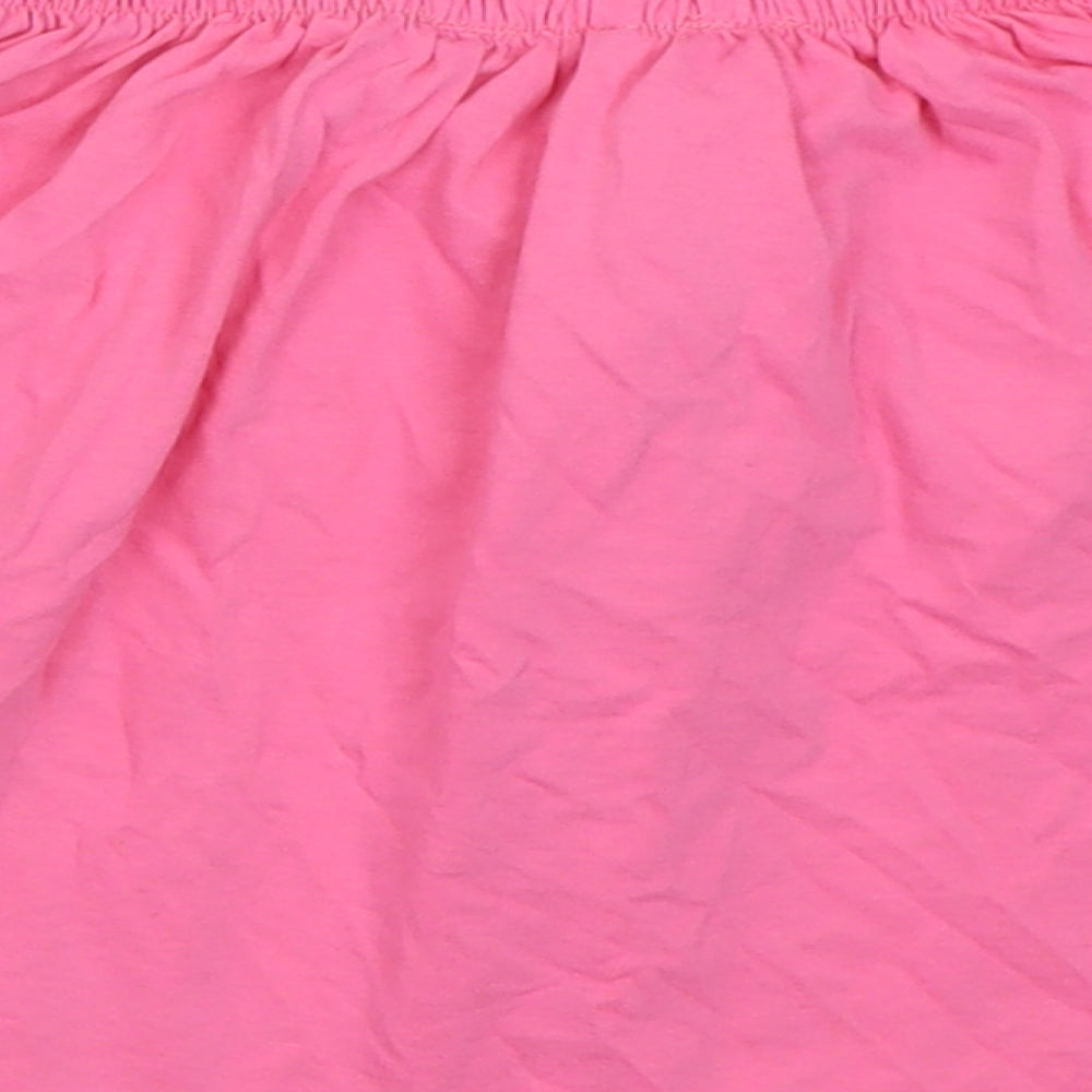 H&M Girls Pink  Cotton A-Line Skirt Size 6-7 Years  Regular Pull On