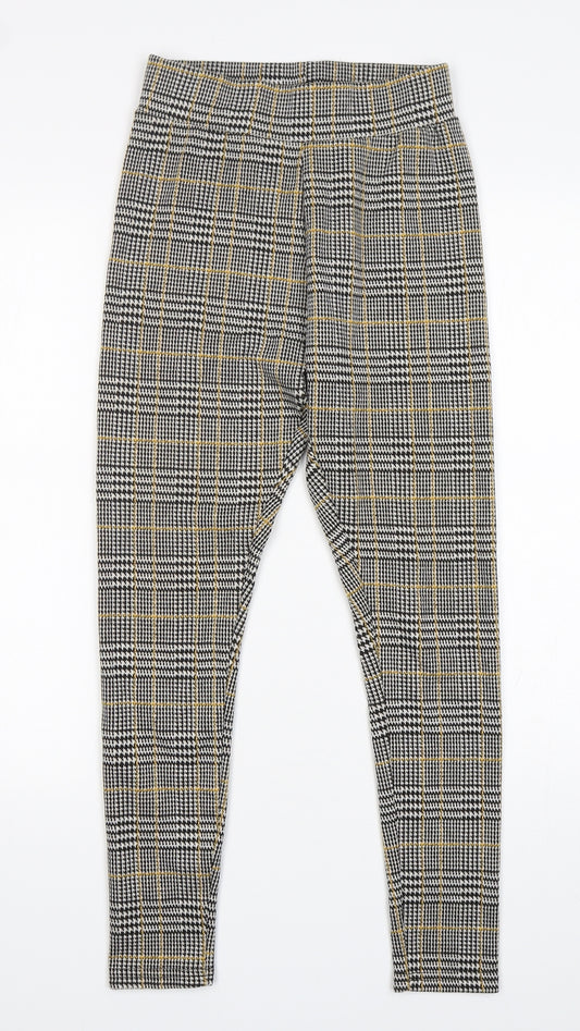 New Look Girls Multicoloured Houndstooth Polyester Capri Trousers Size 12-13 Years  Regular