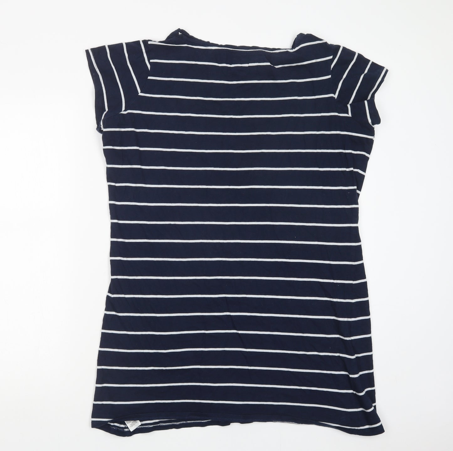 F&F Womens Blue Striped Cotton Chemise Dress Size 16