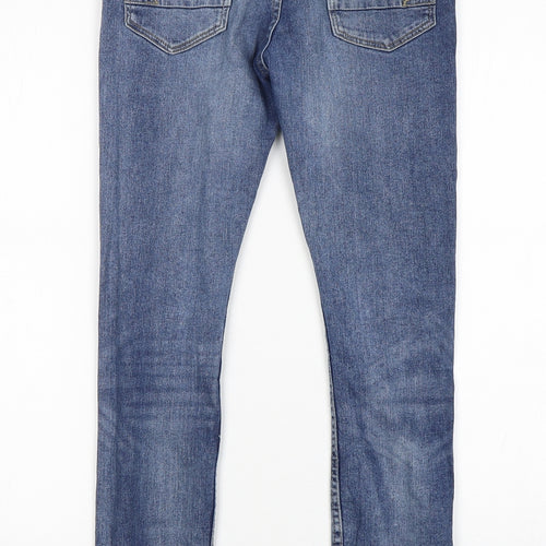 Matalan Boys Blue  Cotton Skinny Jeans Size 12 Years  Regular Zip