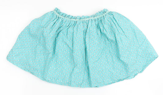 NEXT Girls Blue  100% Cotton Mini Skirt Size 5 Years  Regular Pull On