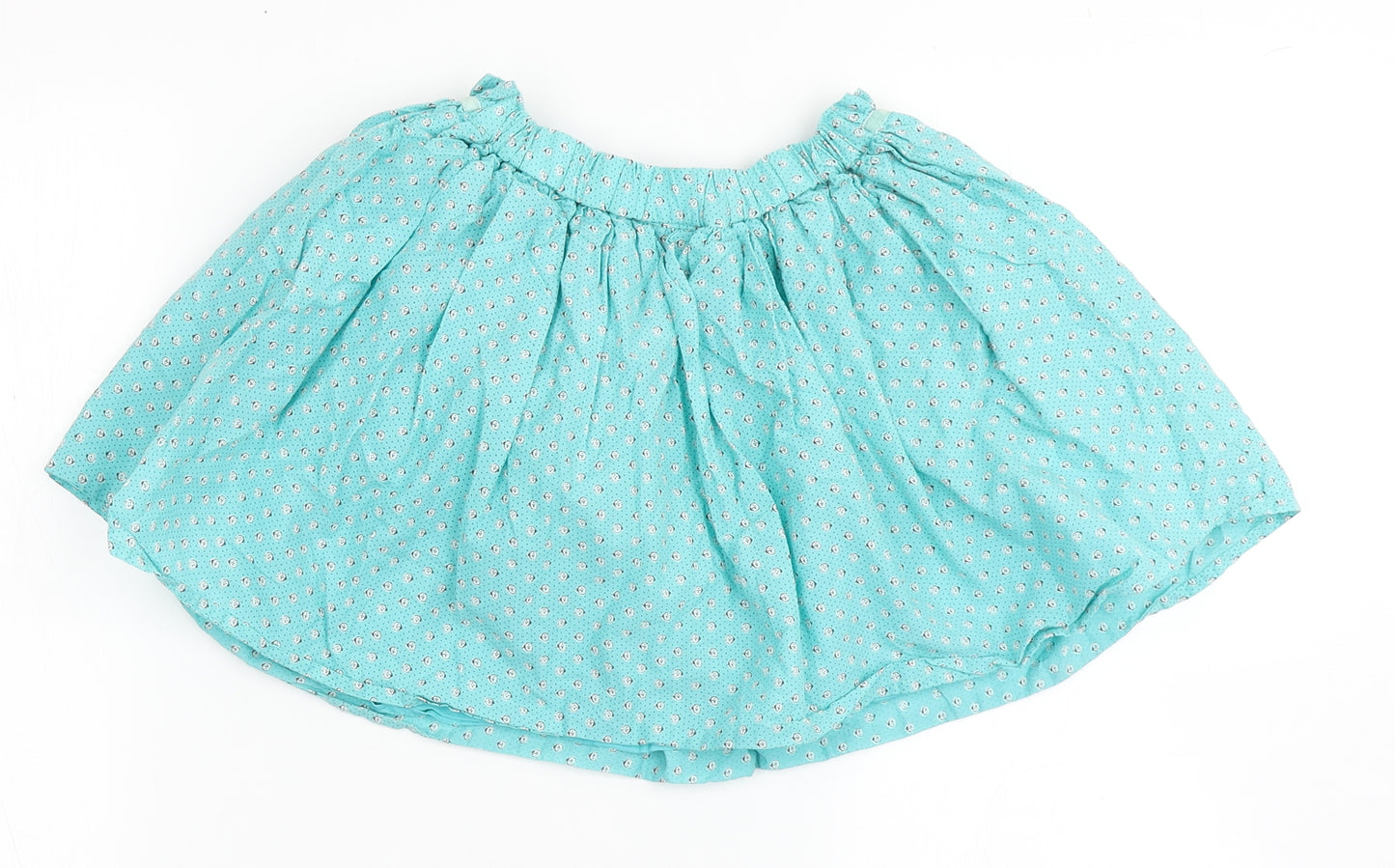 NEXT Girls Blue  100% Cotton Mini Skirt Size 5 Years  Regular Pull On