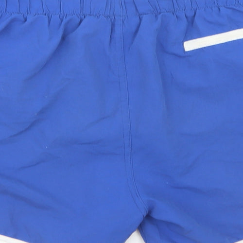 Cedar Wood State Mens Blue  Polyester Athletic Shorts Size S  Regular Drawstring