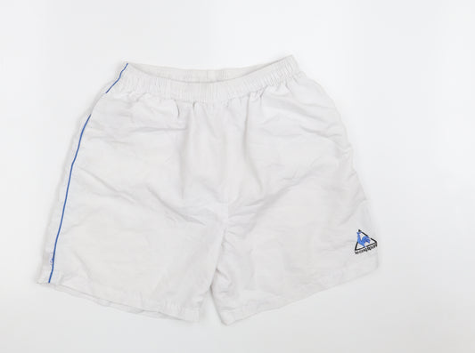 le coq sportif Boys White  100% Polyester Sweat Shorts Size L L6 in Regular