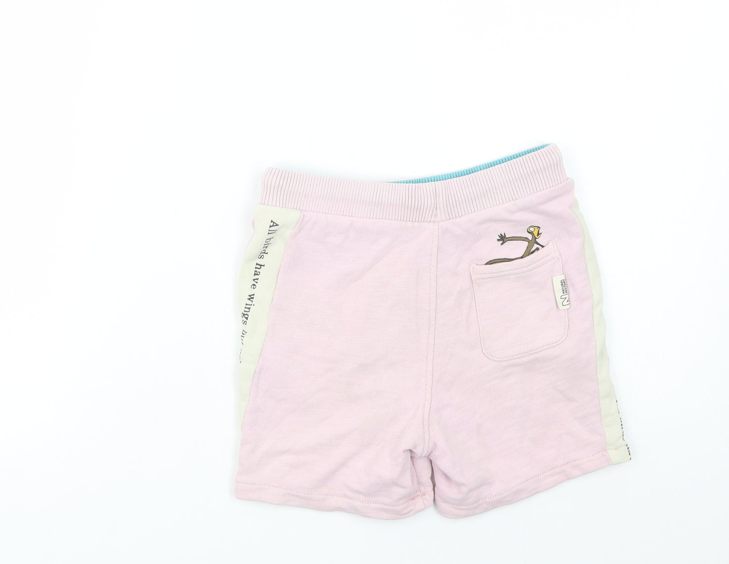 Marks and Spencer Girls Pink  Cotton Sweat Shorts Size 5-6 Years  Regular Drawstring