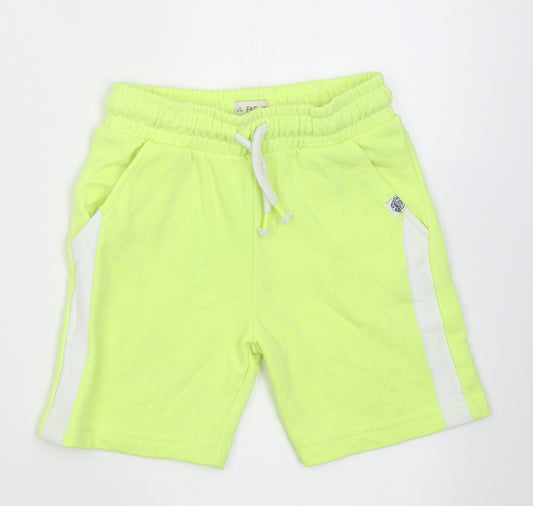F&F Boys Green  Coir Sweat Shorts Size 3-4 Years  Regular Tie