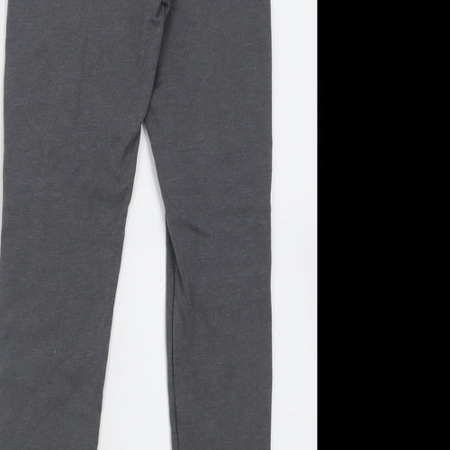 H&M Girls Grey  Cotton Capri Trousers Size 8-9 Years  Regular Pullover - Thick material