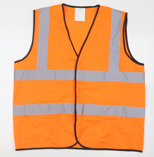 Uneek Mens Orange   Jacket  Size XL  Hook & Loop - Work wear