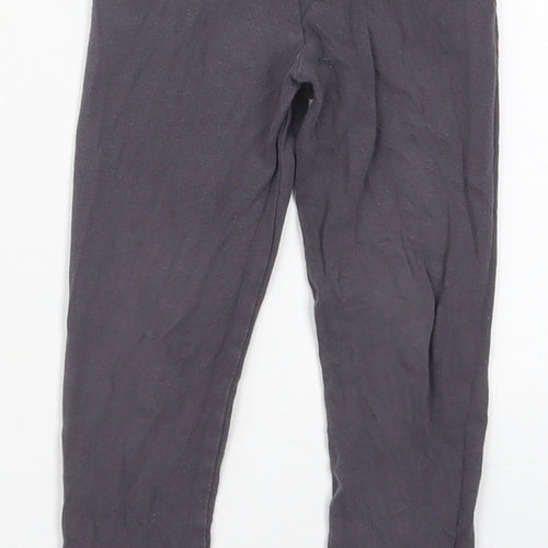 F&F Girls Grey  Cotton Carrot Trousers Size 3-4 Years  Regular