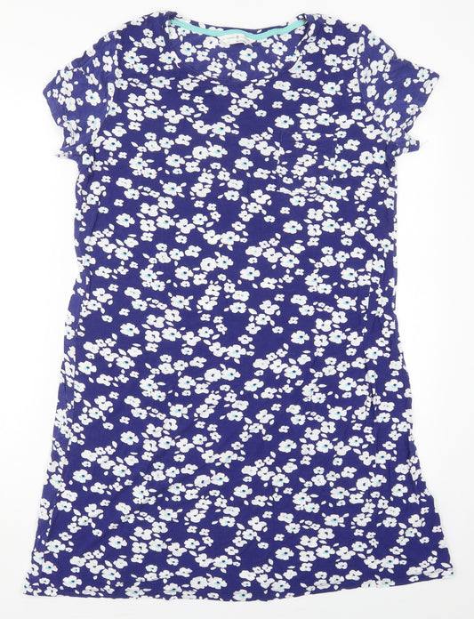 Marks and Spencer Womens Blue Floral Viscose Top Dress Size 12