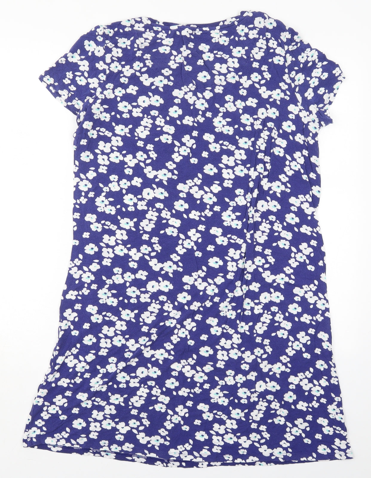 Marks and Spencer Womens Blue Floral Viscose Top Dress Size 12