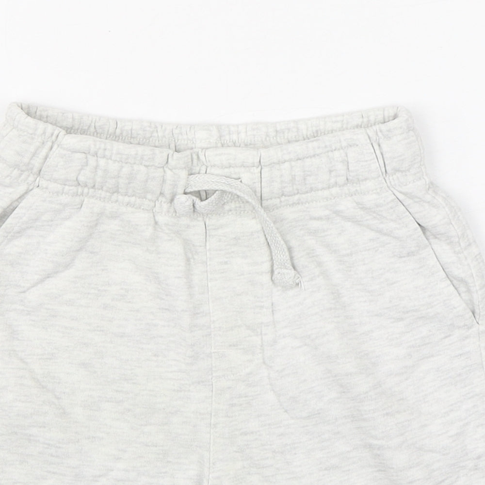 George Boys Grey  Cotton Sweat Shorts Size 4-5 Years  Regular Drawstring