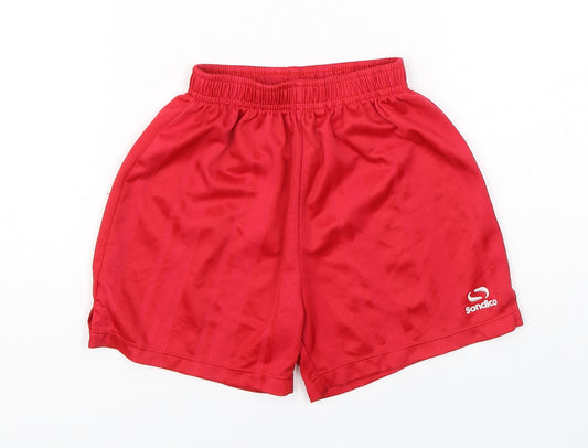 Sondico Boys Red  Polyester Sweat Shorts Size 4-5 Years  Regular Drawstring