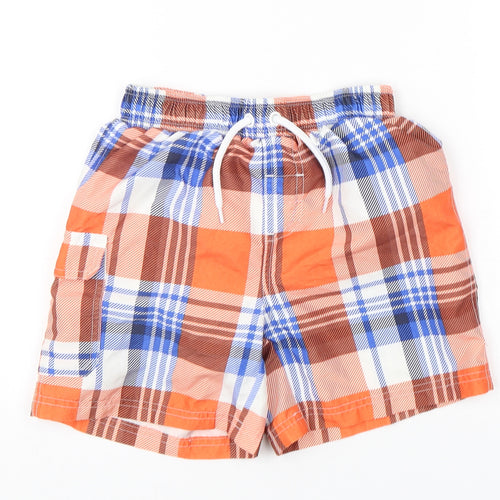 Dunnes Stores Boys Multicoloured Plaid Polyester Bermuda Shorts Size 6 Years  Regular  - Swim Shorts